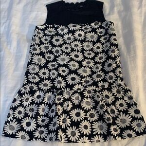 Victoria Beckham Target black/whitete pop art daisy print sleeveless dresss EUC
